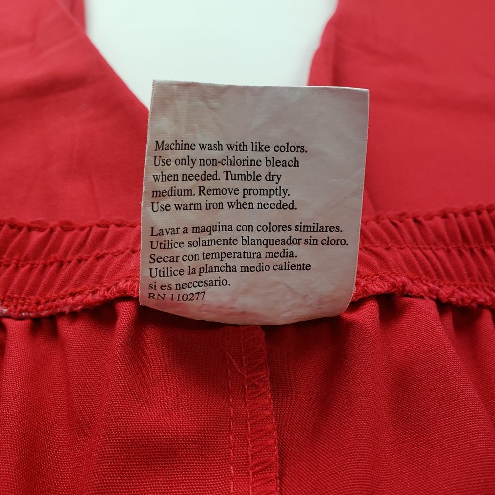 All heart Red Basic Elastic Scrub Pants Size Large - Picture 9 of 10
